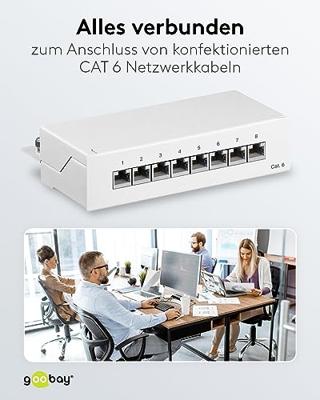 goobay CAT 6 Mini/Desktop Patch Panel, 8 Port patchpaneel