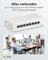 goobay CAT 6 Mini/Desktop Patch Panel, 8 Port patchpaneel - thumbnail
