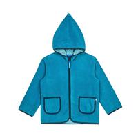 Fleece kinderjas TONTTU FINKID, zip-in binnenjas oceaanblauw - thumbnail