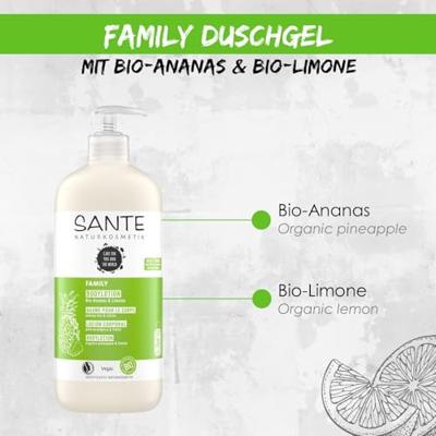 Sante Family showergel pineapple & lemon 500 Milliliter Sante Family showergel pineapple & lemon 500 Milliliter