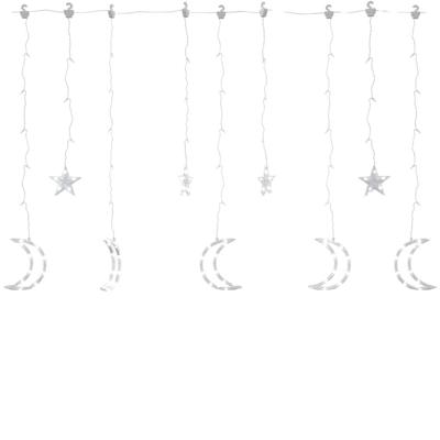 Lichtslinger ster en maan afstandsbediening 345 LED's koudwit Lichtslinger ster en maan afstandsbediening 345 LED's koudwit