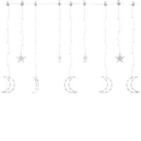 Lichtslinger ster en maan afstandsbediening 345 LED's koudwit - thumbnail