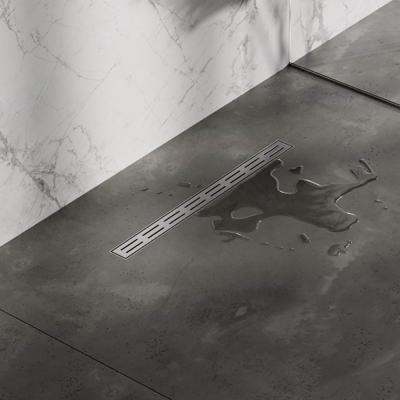 Douchegoot Brauer Small 50x5 cm RVS Vloerflens Inclusief Kunststof Sifon Verstelbare Poten Brauer