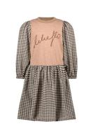 Like Flo Meisjes jurk met ballon mouw - Geruit - thumbnail
