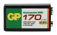 GP Oplaadbare 9V batterij (blok) GPIND17R9HC1 NiMH 9.6 V 170 mAh 1 stuk(s) - thumbnail