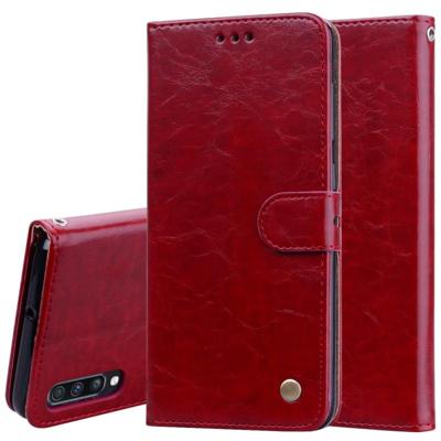 Business stijl olie Wax textuur horizontale Flip lederen case voor Galaxy A70 met houder & kaartsleuven & portemonnee (rood) Business stijl olie Wax textuur horizontale Flip lederen case voor Galaxy A70 met houder & kaartsleuven & portemonnee (rood)