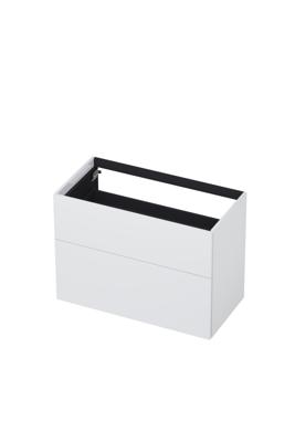 INK - Onderkast 2 Laden Push To Open 65cm Gelakt - 900x450x650 Mm - Hoogglans Wit