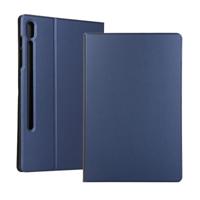 Voltage elastische textuur horizontale Flip lederen case voor Galaxy tab S6 T860 met houder (blauw) - thumbnail