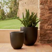 Kave Home plantenpot 'Aiguablava' Ø56cm, kleur Zwart - thumbnail