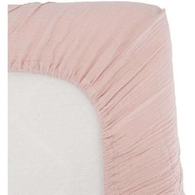 Inbakerhoeslaken - DOMIVA - 60x120 cm - Oudroze - Katoengaas Inbakerhoeslaken - DOMIVA - 60x120 cm - Oudroze - Katoengaas