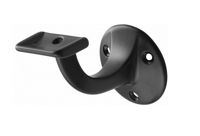 Leuninghouder vlak klassiek zwart - hout/gipsplaat - thumbnail