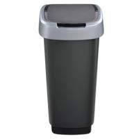 Rotho twist afvalbak 25l dark silver - thumbnail