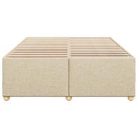 Bedframe zonder matras stof crèmekleurig 140x190 cm - thumbnail