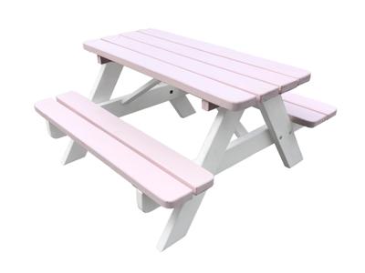 Kinderpicknicktafel Minnie roze/wit