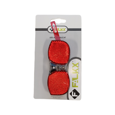 Falkx led acterlicht. montage 50/80mm. incl batterijen (hangverpakking).