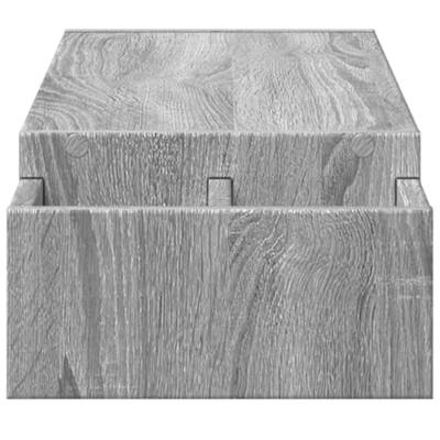 Monitorstandaard opbergruimte 100x27x15 cm hout grijs sonoma Monitorstandaard opbergruimte 100x27x15 cm hout grijs sonoma