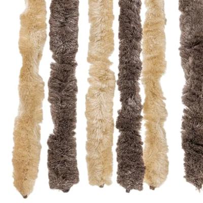VidaXL Vliegengordijn 100x230 cm chenille donkerbruin en beige