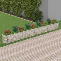Gabion plantenbak verhoogd 540x50x50 cm gegalvaniseerd ijzer - thumbnail