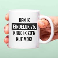 Mok Ben ik eindelijk 75, krijg ik zo'n kut mok! - thumbnail