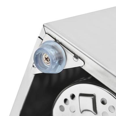 VidaXL Bestekhouder 4 vakken vierkant roestvrij staal