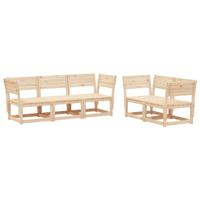 5-delige Loungeset massief grenenhout - thumbnail