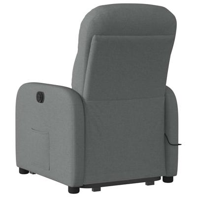 Sta-op-massagestoel elektrisch verstelbaar stof donkergrijs