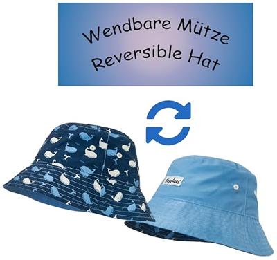 Playshoes zonnehoed omkeerbaar walvis marine-55 cm