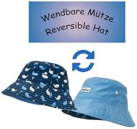 Playshoes zonnehoed omkeerbaar walvis marine-55 cm - thumbnail