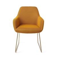 Jesper Home Hiroo eetkamerstoel Groovy Garam slide gold - thumbnail
