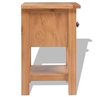 VidaXL Nachtkastje 36x30x47 cm massief eikenhout VidaXL Nachtkastje 36x30x47 cm massief eikenhout