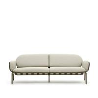 Kave Home 3-zits Tuinbank 'Joncols' kleur Beige/Groen - thumbnail