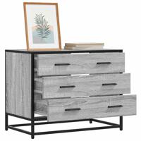 Ladekast 70x41x56 cm bewerkt hout grijs sonoma eikenkleurig - thumbnail