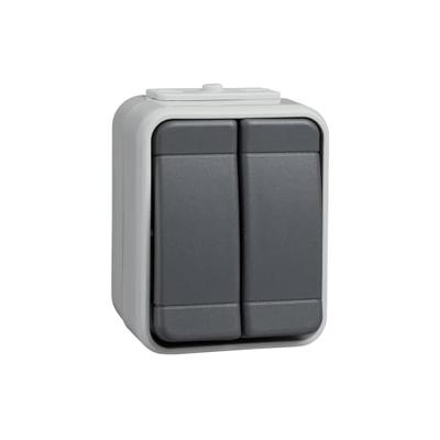 ELSO dubbele knop 442509 10A AquaTop licht/basisgrijs Grijs 1 stuk(s) ELSO dubbele knop 442509 10A AquaTop licht/basisgrijs Grijs 1 stuk(s)