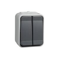 ELSO dubbele knop 442509 10A AquaTop licht/basisgrijs Grijs 1 stuk(s) - thumbnail