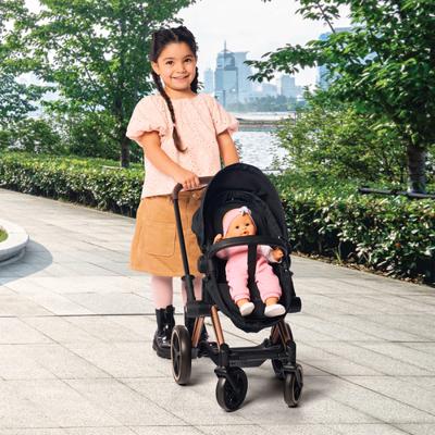Corolle zwarte poppenwagen 3 in 1 voor babypop van 36-42cm