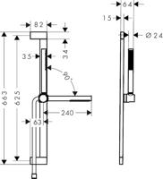 Hansgrohe Pulsify s doucheset 100 1jet ecosmart glijstang 65cm chroom 24372000 - thumbnail