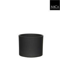 Era pot rond donkergrijs mat h13xd15 cm Mica Decorations - Mica decorations - thumbnail