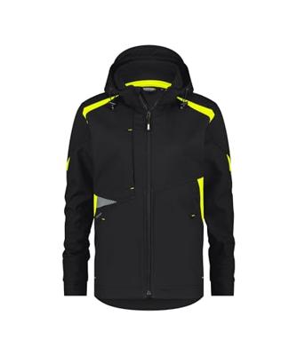 DASSY softshell kalama women polyester nachtblauw/fluogeel xs