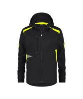 DASSY softshell kalama women polyester nachtblauw/fluogeel xs - thumbnail