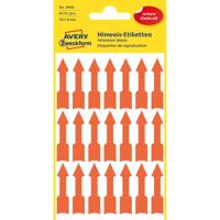Avery Zweckform 3008, markeringspijlen, lichtrood, 3 vel, 63 per vel, 39 x 9 mm - thumbnail