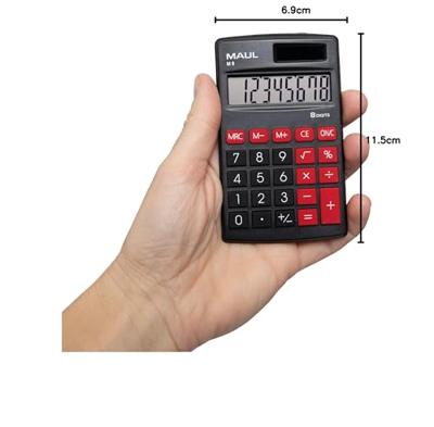 Maul M 8 Zakrekenmachine Zwart Aantal displayposities: 8 werkt op batterijen, werkt op zonne-energie