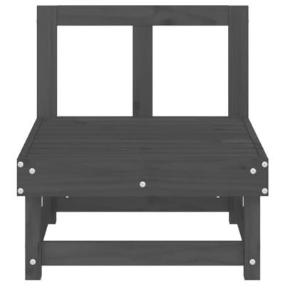 Tuinmiddenbank massief grenenhout grijs