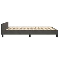 Bedframe zonder matras 140x190 cm fluweel donkergrijs - thumbnail