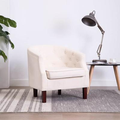vidaXL Fauteuil stof beige vidaXL Fauteuil stof beige