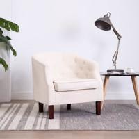 vidaXL Fauteuil stof beige - thumbnail