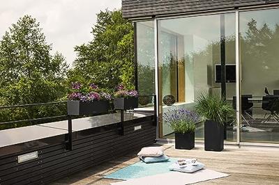 LECHUZA Jardiniere BALCONERA Stone 50 ALL-IN-ONE Zwart