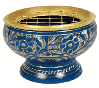 Wierookbrander Messing Blauw - thumbnail