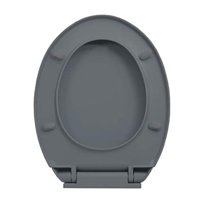 Toiletbril soft-close ovaal grijs