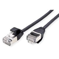 ROLINE F/UTP DataCenter Patchkabel Cat.6A (Class EA), LSOH, extra dun, zwart, 5 m - thumbnail