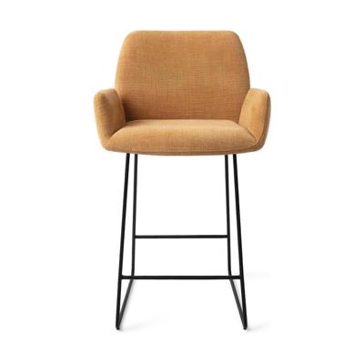 Jesper Home Barstoel 'Misaki' Slide Black, kleur Honey Harvest (zithoogte 65cm)